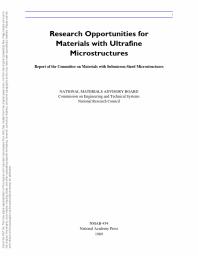 Research Opportunities for Materials with Ultrafine Microstructures