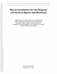 Recommendations for the Disposal of Chemical Agents and Munitions