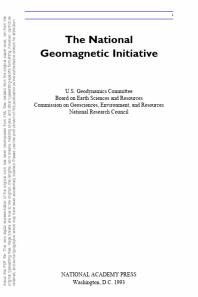 The National Geomagnetic Initiative