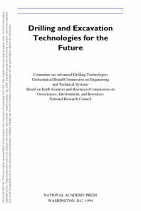 Drilling and Excavation Technologies for the Future