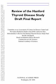 Review of the Hanford Thyroid Disease Study Draft Final Report