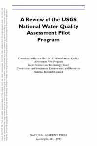 A Review of the USGS National Water Quality Assessment Pilot Program