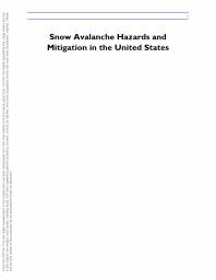 Snow Avalanche Hazards and Mitigation in the United States