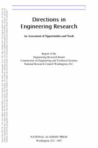 Directions in Engineering Research : An Assessment of Opportunities and Needs