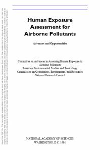 Human Exposure Assessment for Airborne Pollutants : Advances and Opportunities