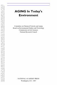 Aging in Today's Environment