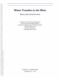 Water Transfers in the West : Efficiency, Equity, and the Environment