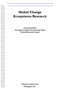 Global Change Ecosystems Research