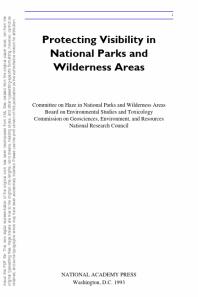 Protecting Visibility in National Parks and Wilderness Areas