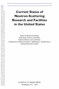 Current Status of Neutron-Scattering Research and Facilities in the United States