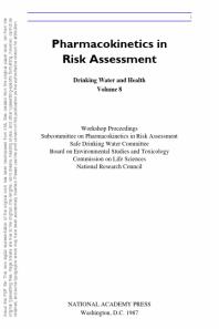 Drinking Water and Health, Volume 8 : Pharmacokinetics in Risk Assessment