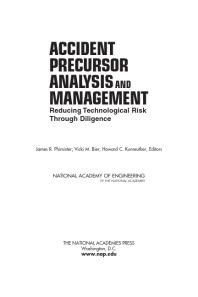 Accident Precursor Analysis and Management : Reducing Technological Risk Through Diligence