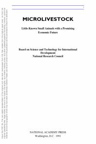 Microlivestock : Little-Known Small Animals with a Promising Economic Future