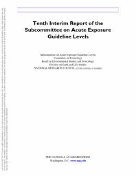 Tenth Interim Report of the Subcommittee on Acute Exposure Guideline Levels