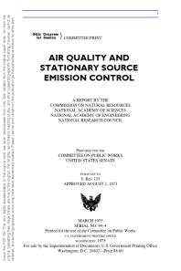 Air Quality and Stationary Source Emission Control