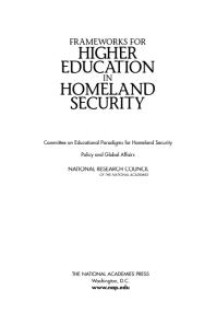 Frameworks for Higher Education in Homeland Security