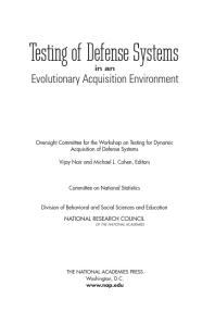 Testing of Defense Systems in an Evolutionary Acquisition Environment
