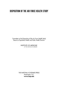 Disposition of the Air Force Health Study