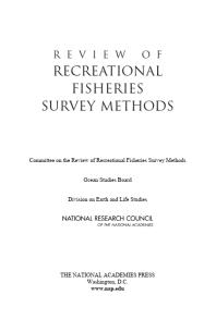 Review of Recreational Fisheries Survey Methods