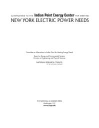 Alternatives to the Indian Point Energy Center for Meeting New York Electric Power Needs