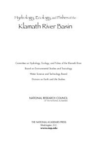 Hydrology, Ecology, and Fishes of the Klamath River Basin