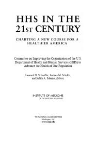 HHS in the 21st Century : Charting a New Course for a Healthier America