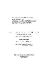 Final Report from the NRC Committee on the Review of the Louisiana Coastal Protection and Restoration (LACPR) Program