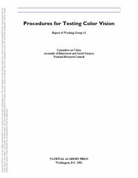 Procedures for Testing Color Vision : Report of Working Group 41