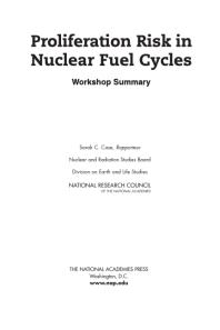 Proliferation Risk in Nuclear Fuel Cycles : Workshop Summary