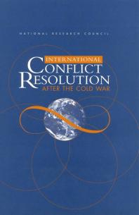 International Conflict Resolution after the Cold War