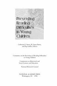 Preventing Reading Difficulties in Young Children