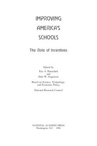 Improving America's Schools : The Role of Incentives