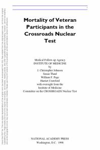 Mortality of Veteran Participants in the CROSSROADS Nuclear Test