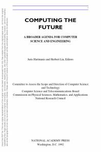 Computing the Future : A Broader Agenda for Computer Science and Engineering
