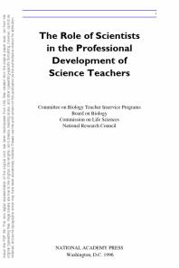 The Role of Scientists in the Professional Development of Science Teachers