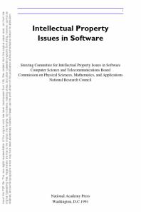 Intellectual Property Issues in Software