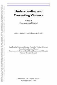 Understanding and Preventing Violence, Volume 4 : Consequences and Control