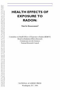 Health Effects of Exposure to Radon : Time for Reassessment?
