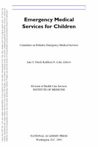 Emergency Medical Services for Children
