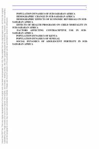 Population Dynamics of Kenya