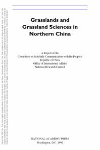 Grasslands and Grassland Sciences in Northern China