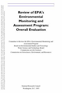 Review of EPA's Environmental Monitoring and Assessment Program : Overall Evaluation