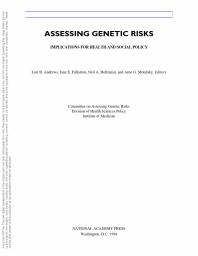 Assessing Genetic Risks : Implications for Health and Social Policy