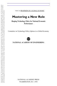 Mastering a New Role : Shaping Technology Policy for National Economic Performance