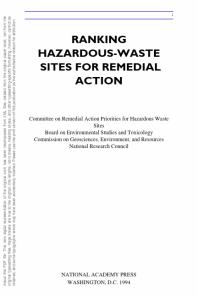Ranking Hazardous-Waste Sites for Remedial Action
