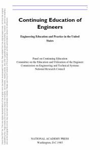 Continuing Education of Engineers
