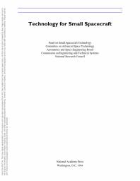 Technology for Small Spacecraft