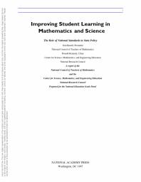 Improving Student Learning in Mathematics and Science : The Role of National Standards in State Policy