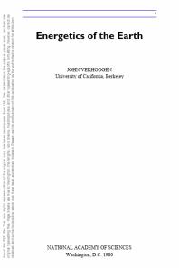 Energetics of the Earth