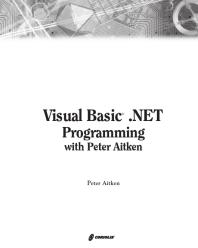 Visual Basic.Net Programming with Peter Aitken